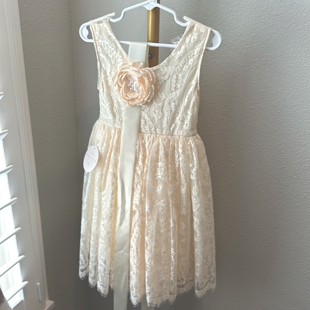 NWT Flower Girl Lace Dress (Size 4T)